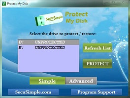 מגן דיסקים ניידים - Protect My Disk 2.1.1